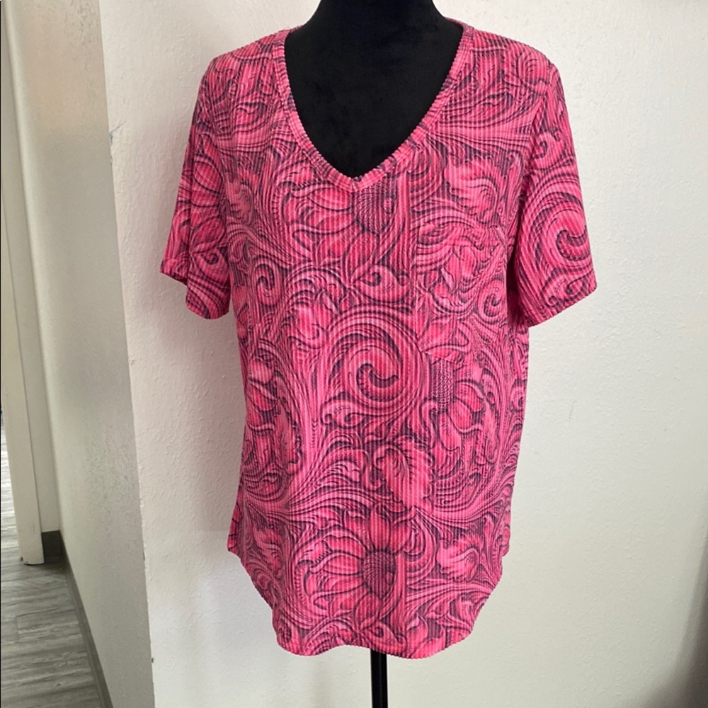 Pink Patterned Women's Top